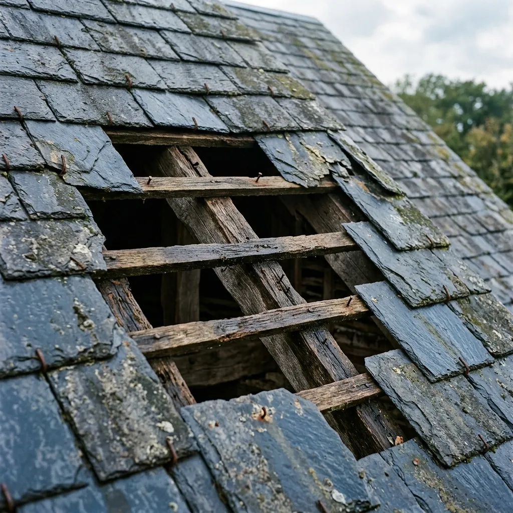 Avant rénovation de toiture à Aulnay-sous-Bois