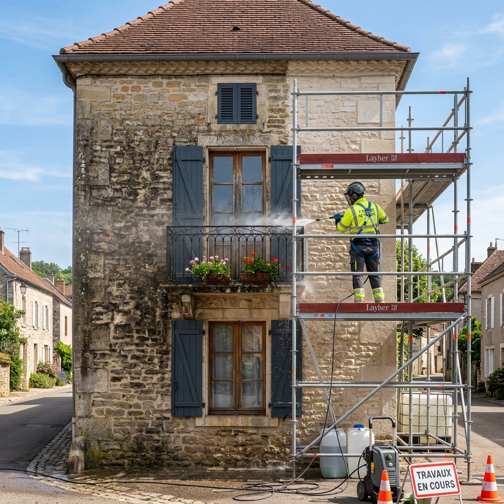 Nettoyage et démoussage de toiture